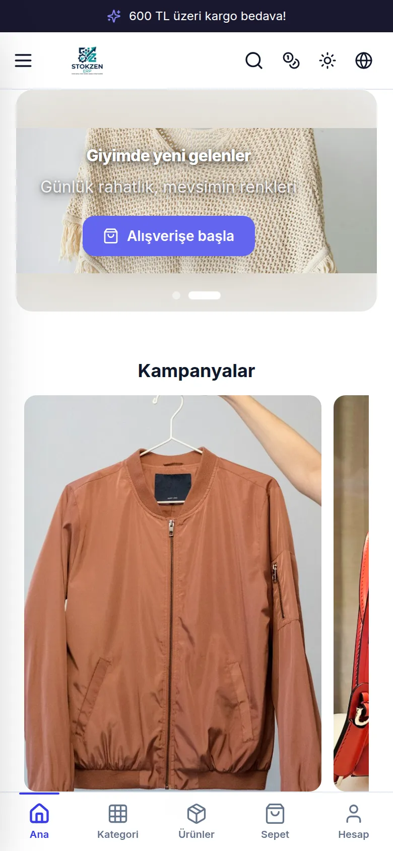 E-ticaret vitrini — telefon
